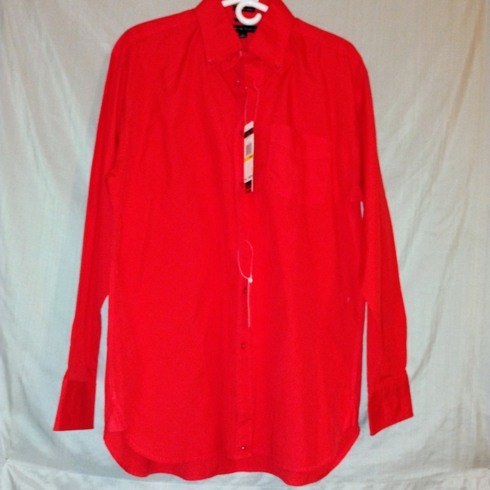 M Tommy Hilfiger NWT Bold Red Dress Shirt